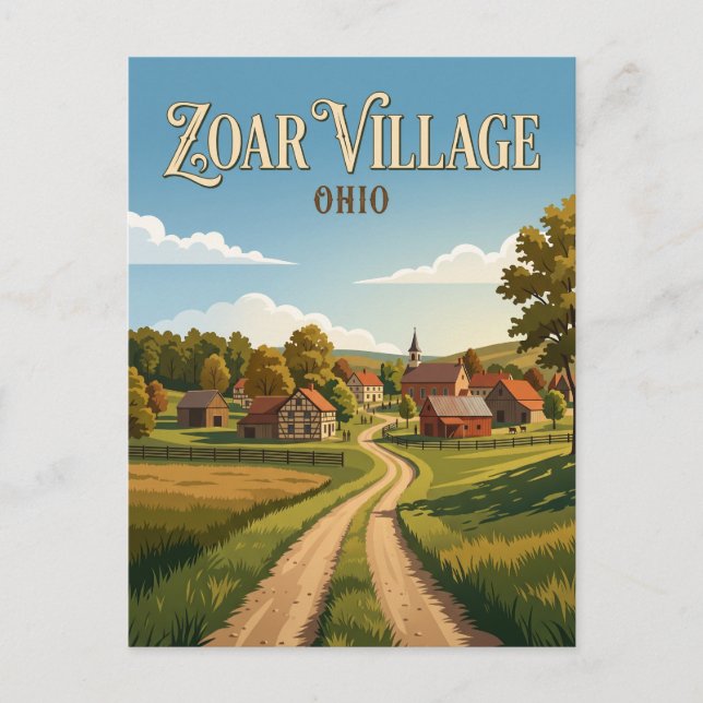 Zoar USA Postkarte (Vorderseite)