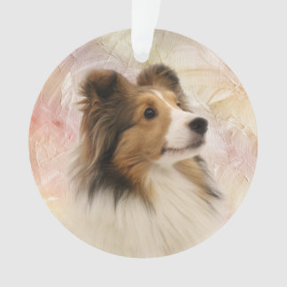 Zobel Sheltie stellen gegenüber Ornament