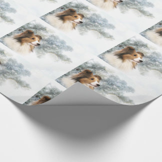 Zobel Sheltie Weihnachten Geschenkpapier