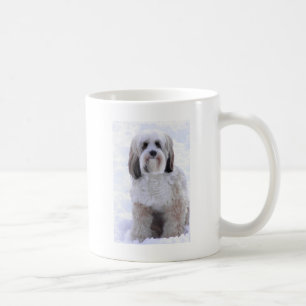 Zobel und Weiß tibetanischen Terriers Kaffeetasse