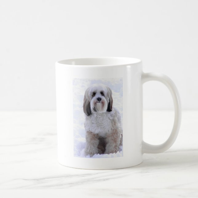 Zobel und Weiß tibetanischen Terriers Kaffeetasse (Rechts)