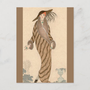 Zobelpelzmantel George Barbier Postkarte