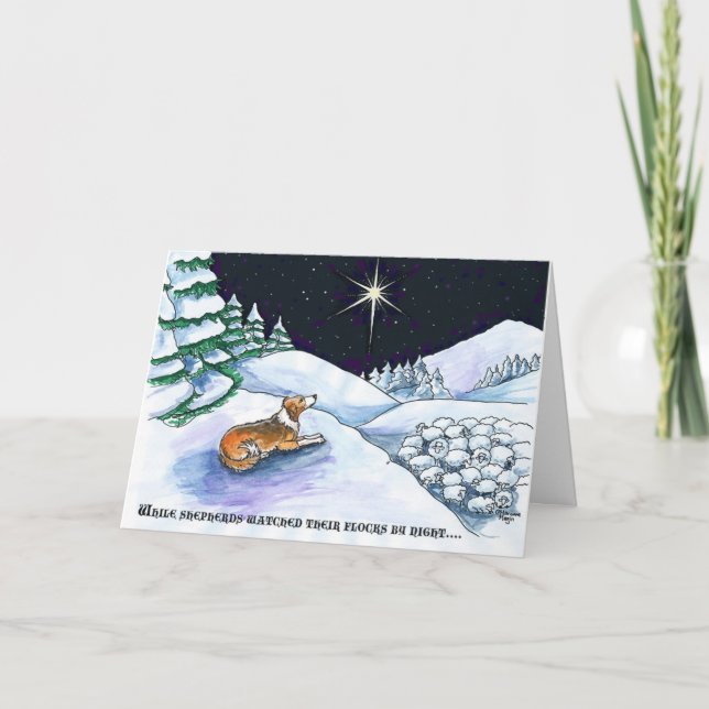 Zobelschäferhund Weihnachtskarte Feiertagskarte (Vorderseite)