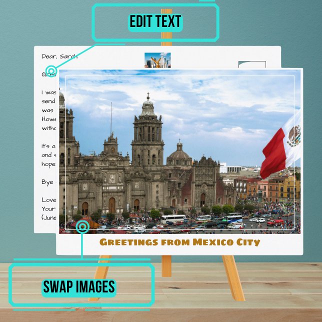 Zocalo-Platz in Mexiko-Stadt Postkarte (Enjoy our customizable postcard)