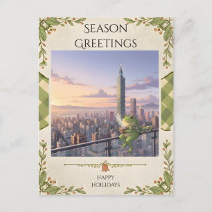 Zochi der reisende Frosch zur Teezeit am Taipei 10 Postkarte