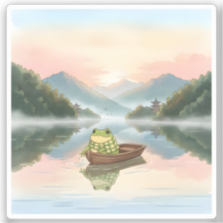 Zochi’s Peaceful Ride at Sun Moon Lake Aufkleber
