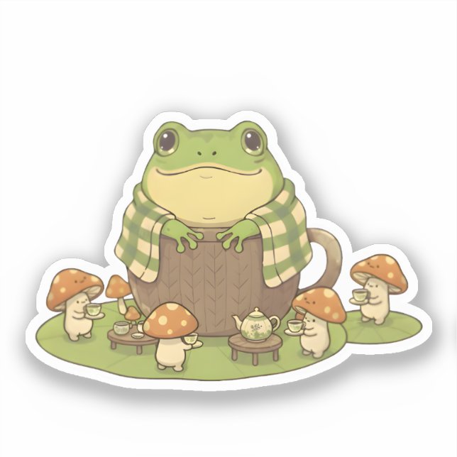Zochis Pilz-Teeparty Aufkleber (Vorderseite)