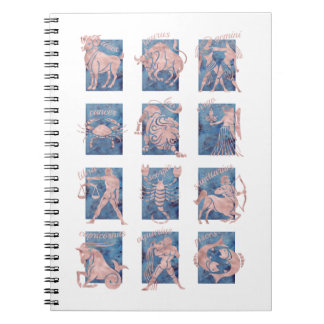 Zodiac 12 Star Signs Notebook Notizblock