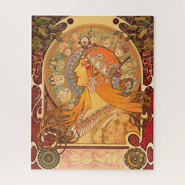 Zodiac, 1896 von Alphonse Mucha (Vertikal)