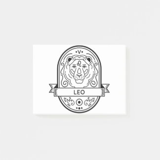 ZODIAC ABZEICHEN SYMBOL LEO STROKE POST-IT KLEBEZETTEL