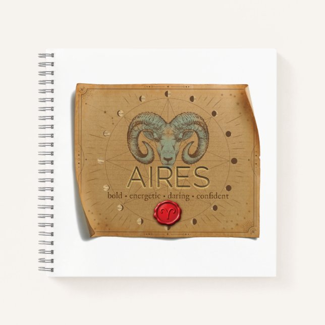 Zodiac - Aires - Journal Notizbuch (Vorderseite)