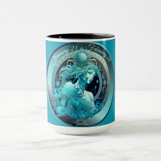 Zodiac Aquarius "21. Januar - 18. Februar" Tasse