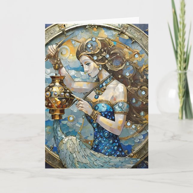Zodiac - Aquarius Der Wasserträger Karte (Vorderseite)