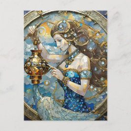 Zodiac - Aquarius Der Wasserträger Postkarte