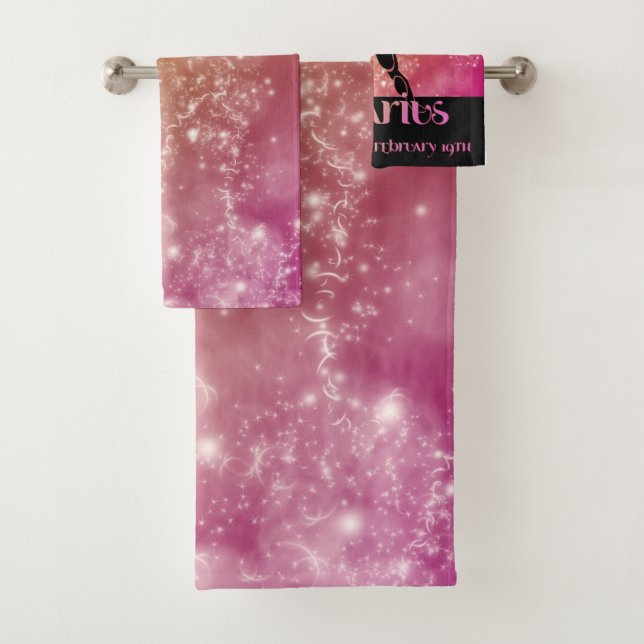 Zodiac : Aquarius Lime Green & Pink Space Design (En situation)