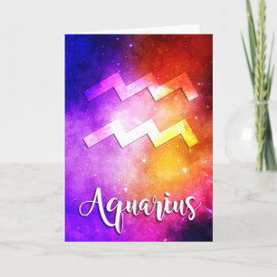 Zodiac: Aquarius Space Candy Karte