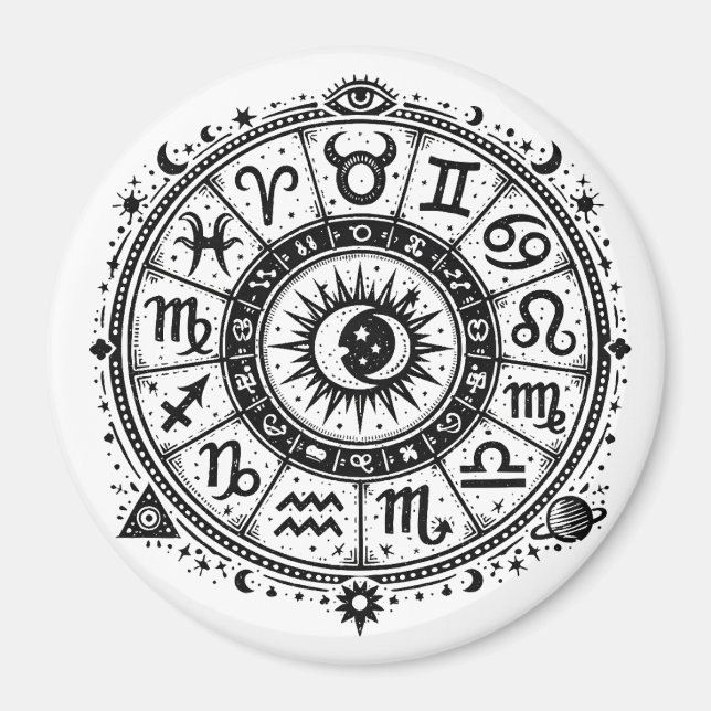 Zodiac Arcana — Die zwölf Zeichen von BurnsInHell Magnet (Vorne)