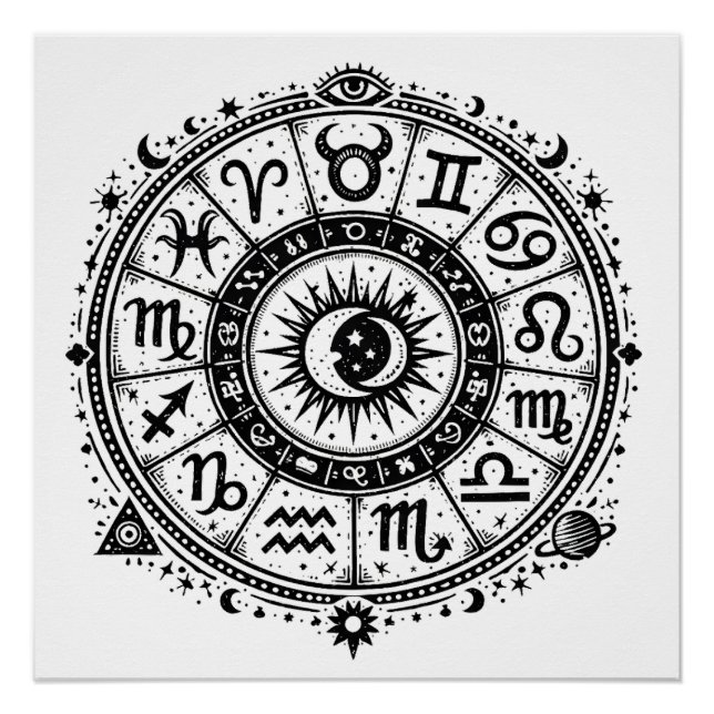 Zodiac Arcana — Die zwölf Zeichen von BurnsInHell Poster (Vorderseite)