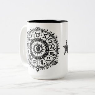 Zodiac Arcana — Die zwölf Zeichen von BurnsInHell Zweifarbige Tasse