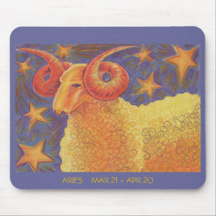 Zodiac Aries Mousepad dates