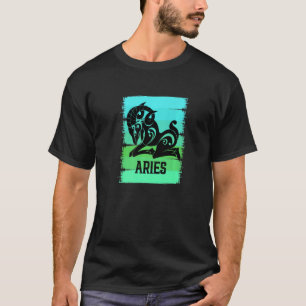 Zodiac Aries Stuff Ram Symbol Star Sign März Birt T-Shirt