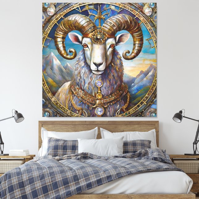 Zodiac - Aries the Ram Leinwanddruck (Insitu (Schlafzimmer))