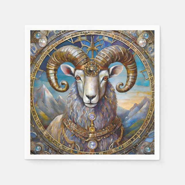 Zodiac - Aries the Ram Serviette (Vorderseite)