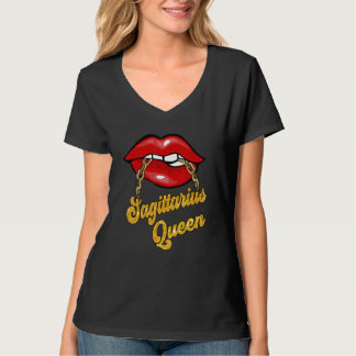 Zodiac Astrologie Lip Sagittarius Königin November T-Shirt