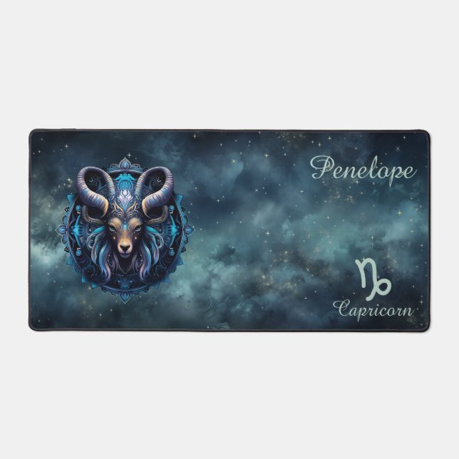 Zodiac Birth Sign Capricorn Astrolog Schreibtischunterlage (Vorderseite)
