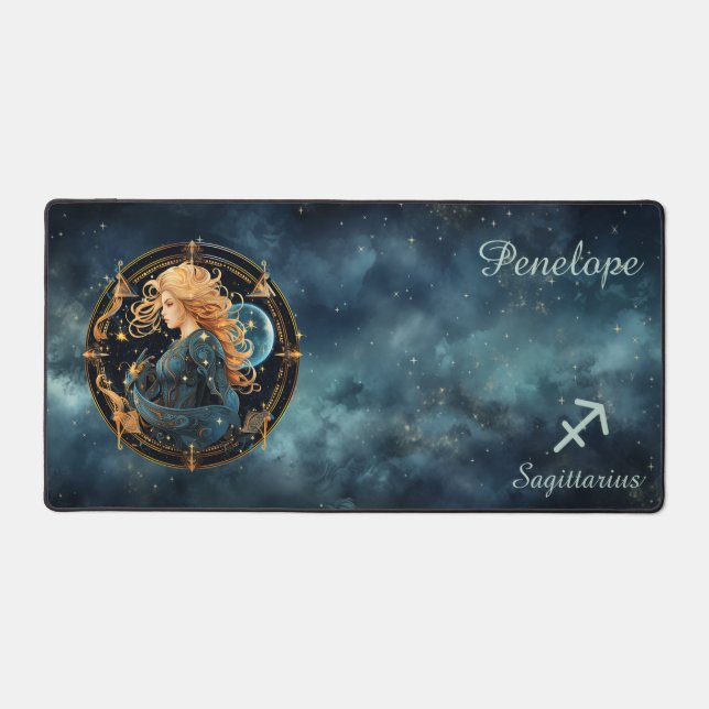 Zodiac Birth Sign Sagittarius Astrolog Schreibtischunterlage (Vorderseite)