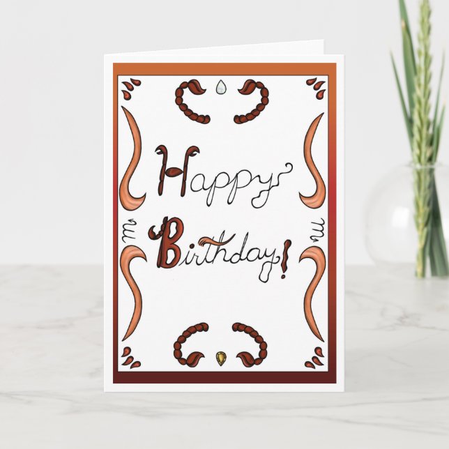 Zodiac Birthday Card Scorpio Einladung (Vorderseite)