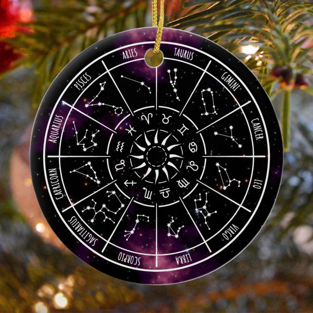 Zodiac Calendar | Astrologie Symbole Keramik Ornament (Von Creator hochgeladen)