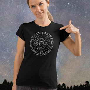 Zodiac Calendar Wheel Sternenkonstellationen T-Shirt
