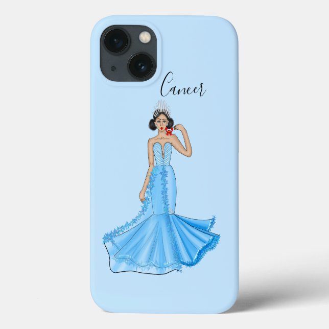 Zodiac Cancer Goddess with Red Crab Case-Mate iPhone Hülle (Rückseite)