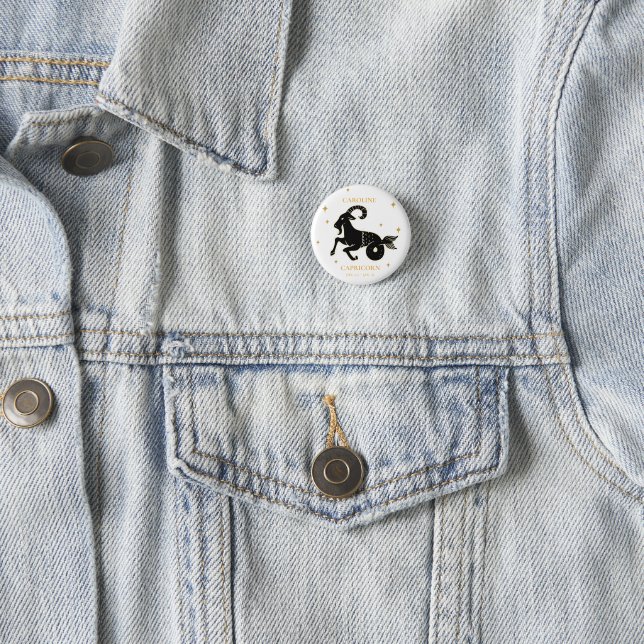 Zodiac Capricorn Astrologischer Name Geschenk Button (Beispiel)