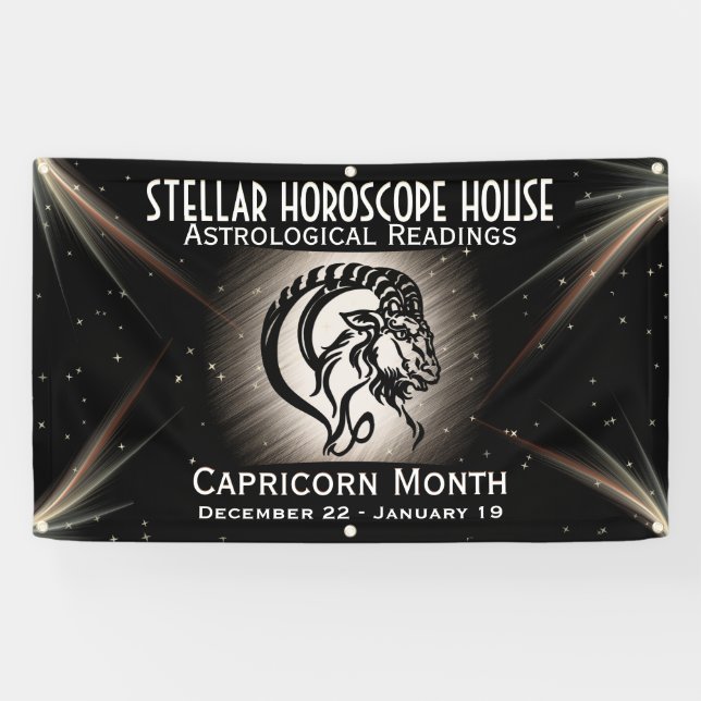 Zodiac Capricorn Banner machen es zu jedem Zeichen (Horizontal)