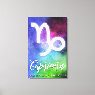 Zodiac: Capricorn-Daten Leinwanddruck