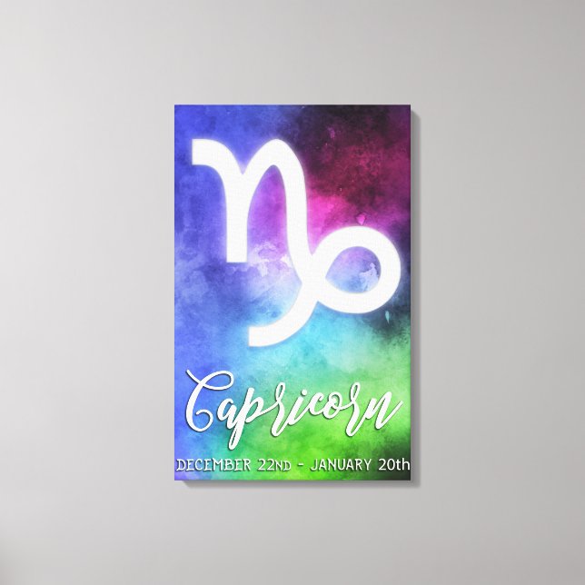 Zodiac: Capricorn-Daten Leinwanddruck (Vorderseite)