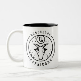 Zodiac CAPRICORN Horoskop Design Zweifarbige Tasse