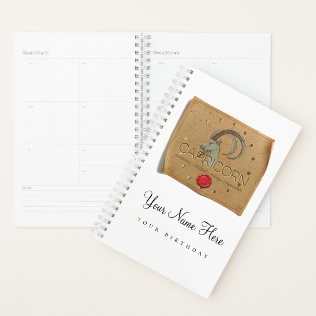 Zodiac - Capricorn - Personalized Day Planner Planer (Anzeige)