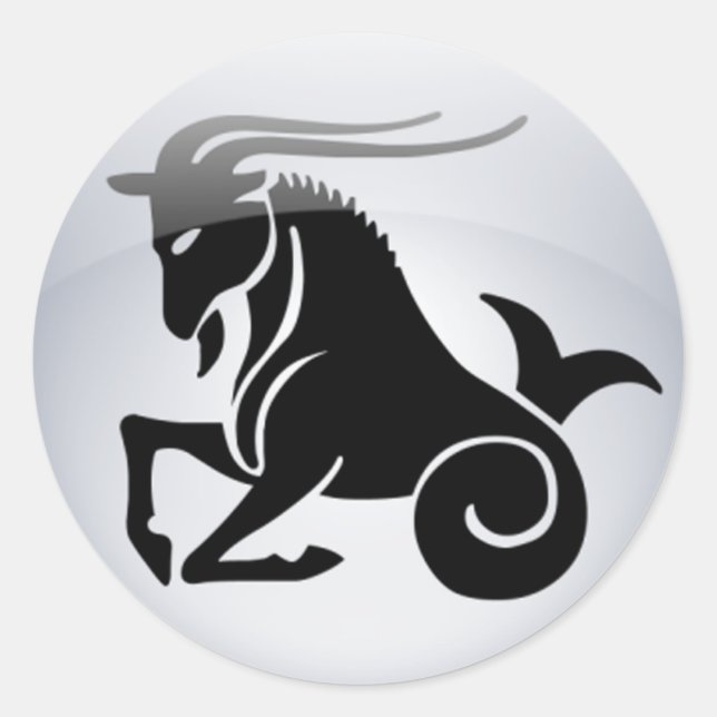 Zodiac Capricorn Runder Aufkleber (Vorderseite)