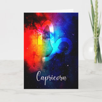 Zodiac: Capricorn Space Rainbow Karte