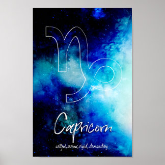 Zodiac : Capricorn Traits Poster