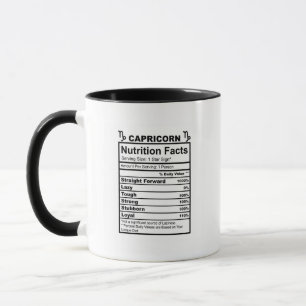 Zodiac Capricorne Nutrition Fact Mug