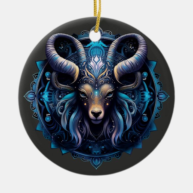 Zodiac Capricorne Ornement d'astrologie personnali (Devant)