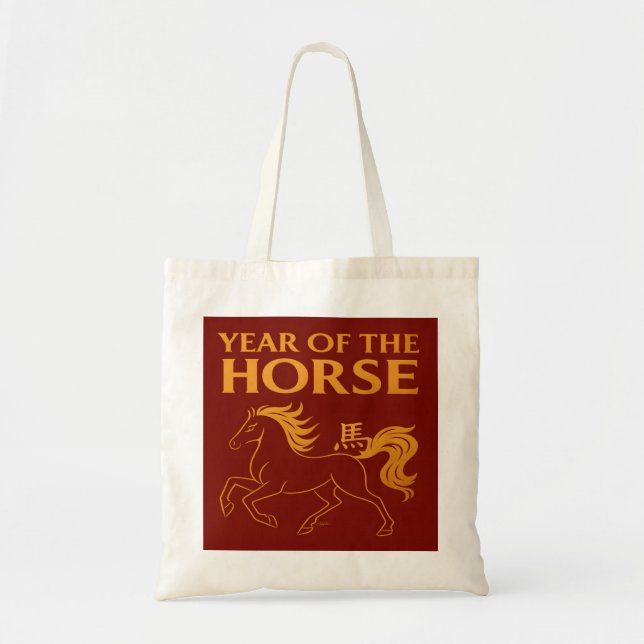Zodiac Chinese New Year 2026 Horse Tragetasche (Vorne)