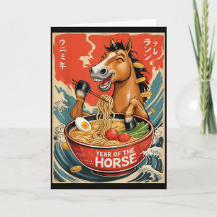 Zodiac Chinesisches Neujahr des Pferdes 2026 Ramen Karte