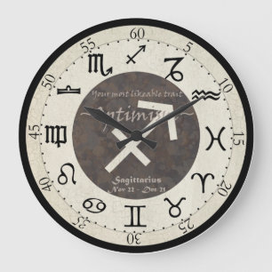 Zodiac Clock - Sagittarius Große Wanduhr