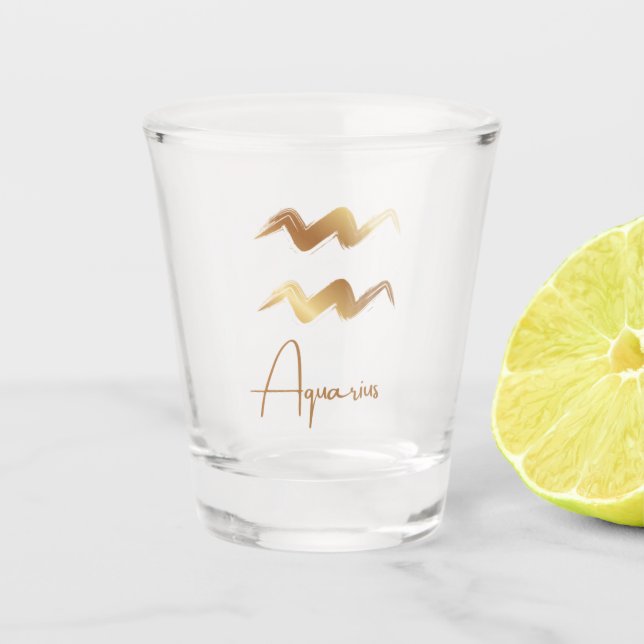 Zodiac Collection - Aquarius Schnapsglas (Vorderseite)