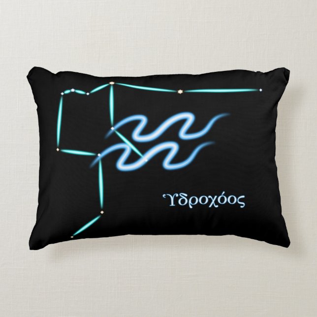 Zodiac Constellation Aquarius Accent Pillow Dekokissen (Vorderseite)